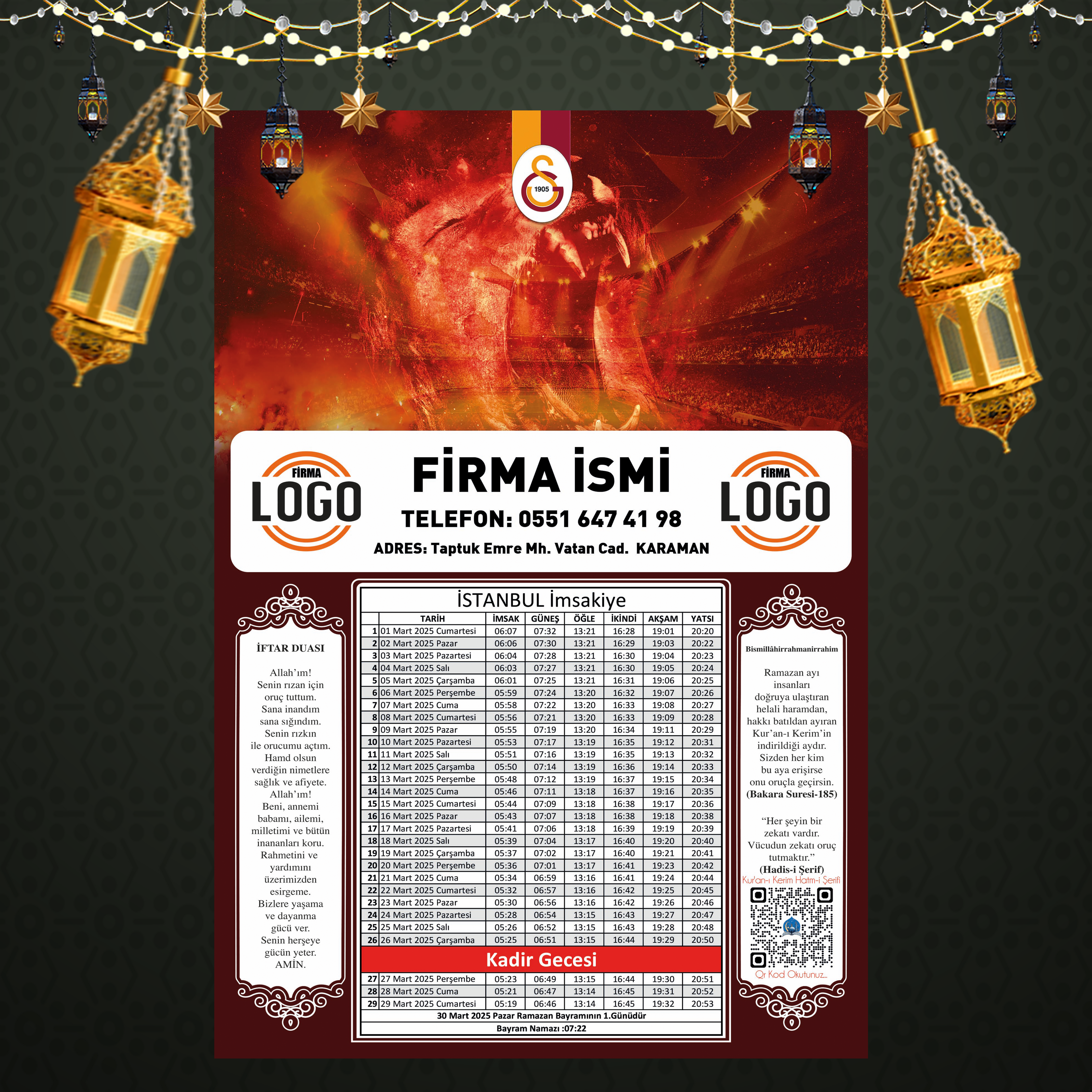 Ramazan İmsakiyesi - 1014