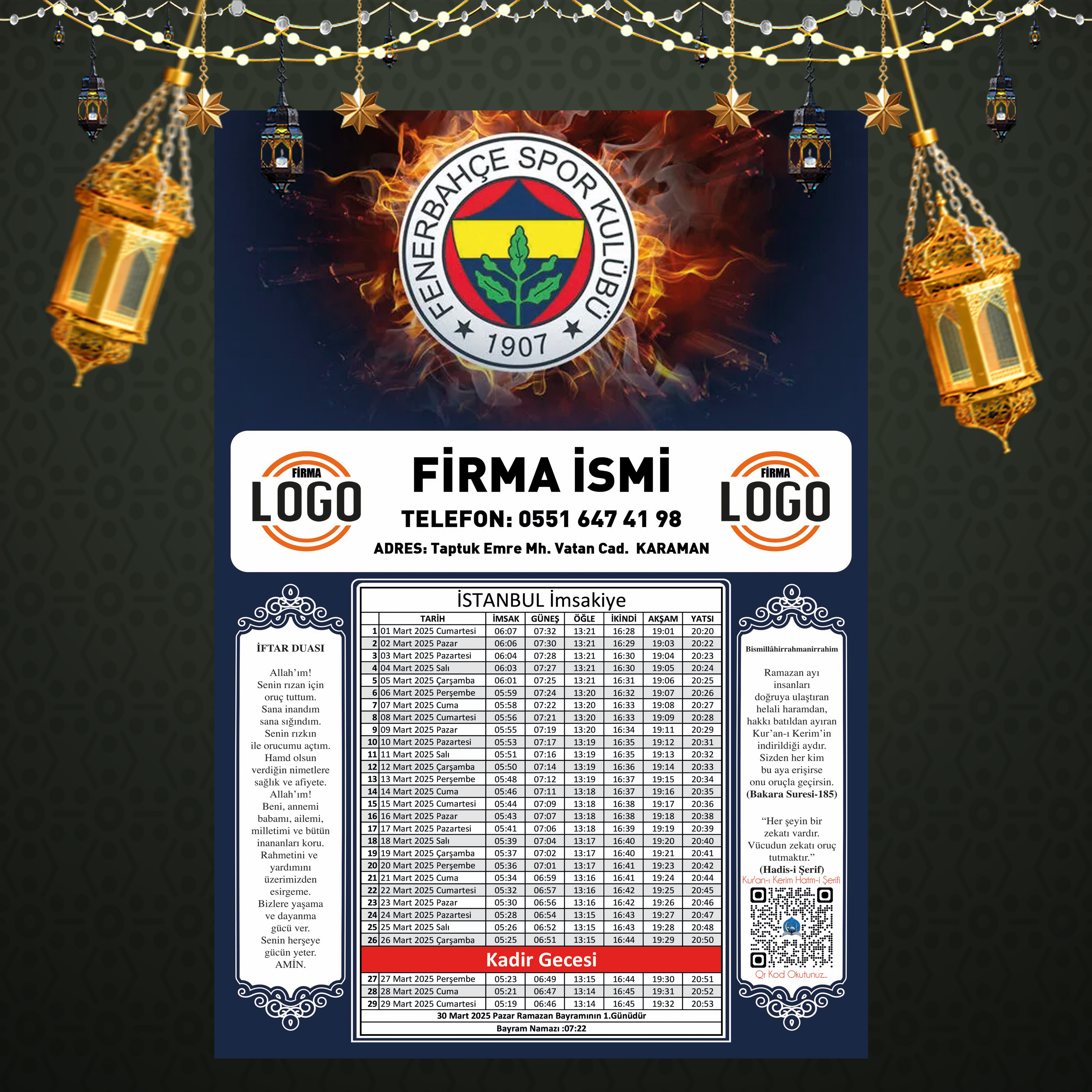 Ramazan İmsakiyesi - 1015
