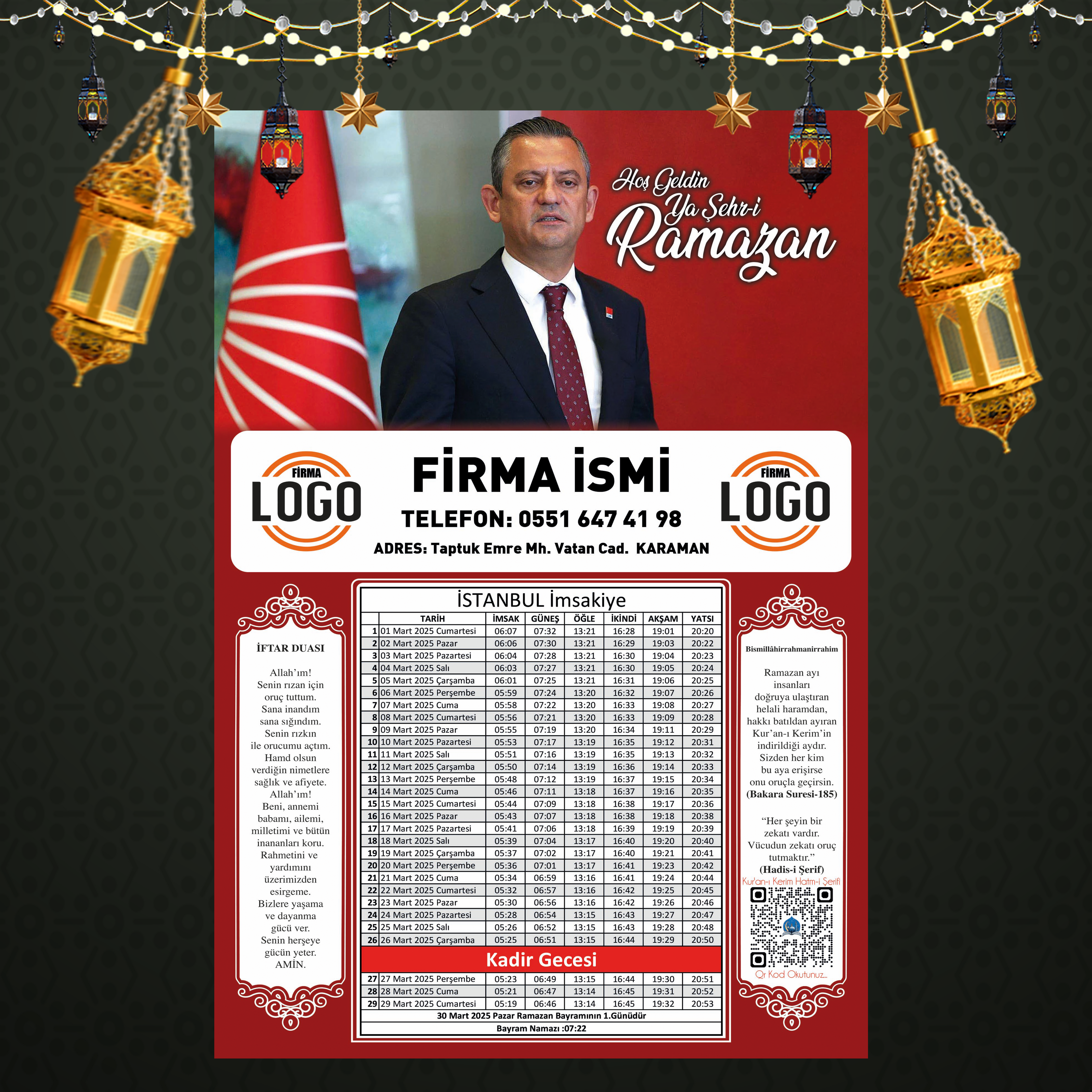 Ramazan İmsakiyesi - 1032