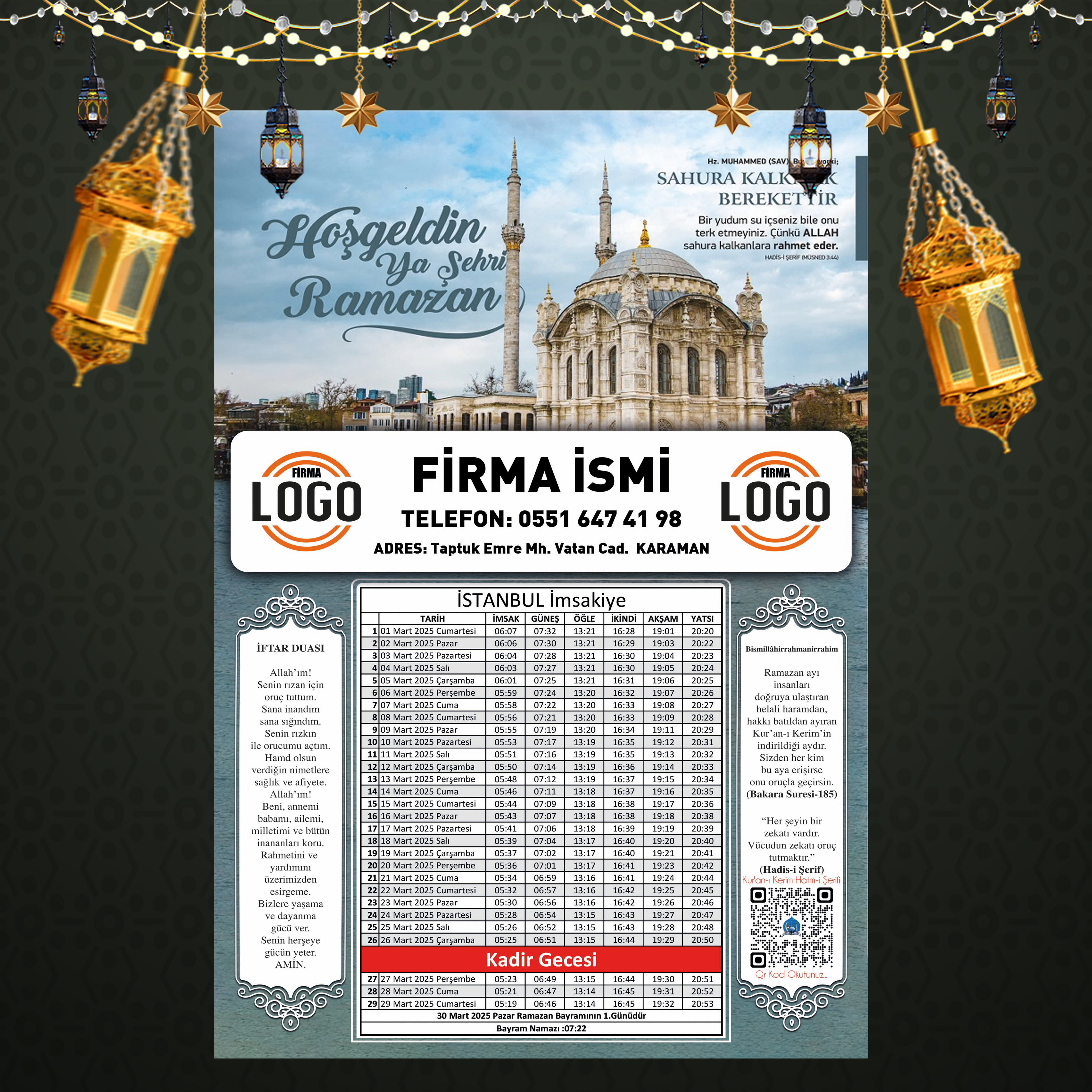 Ramazan İmsakiyesi - 1035