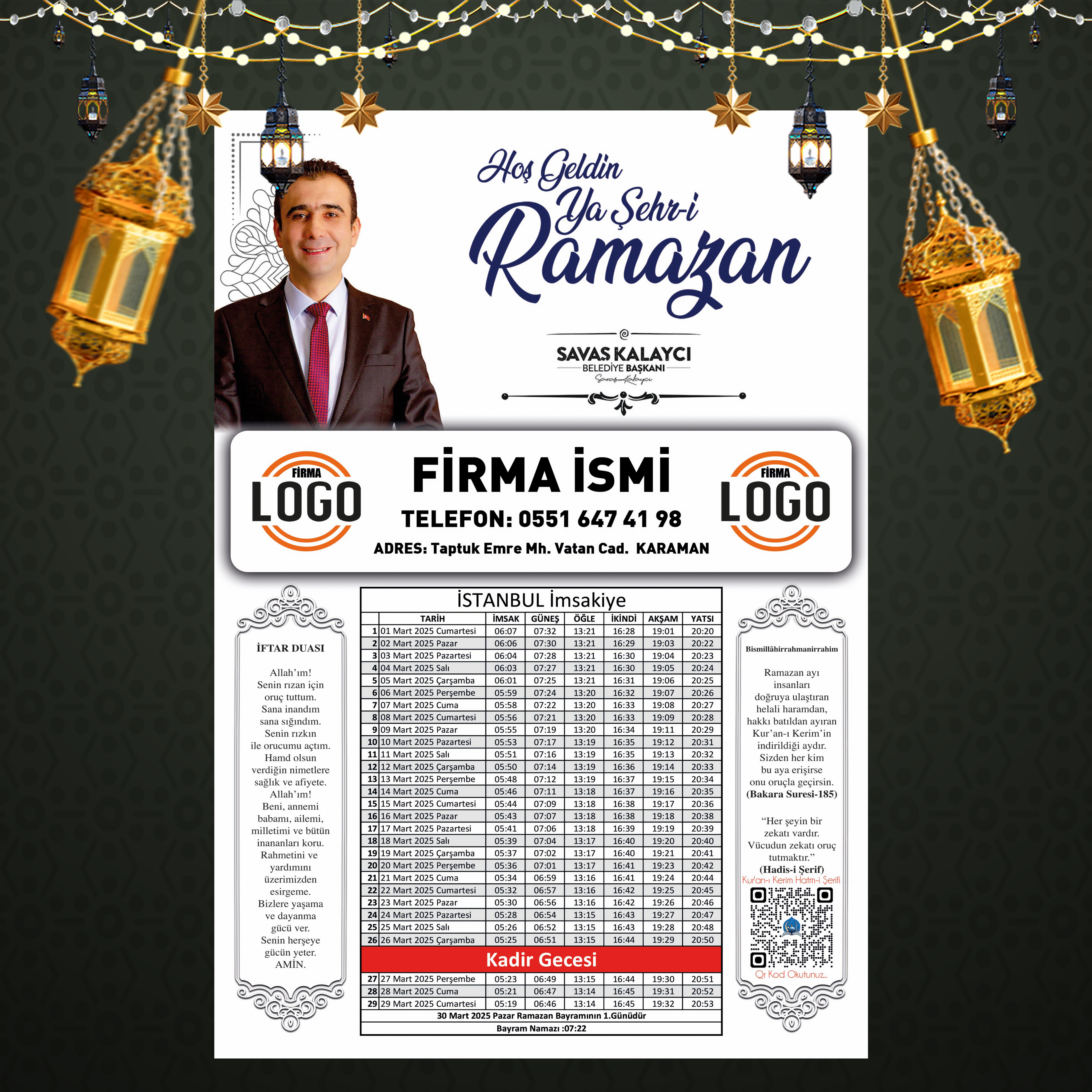 Ramazan İmsakiyesi - 1037