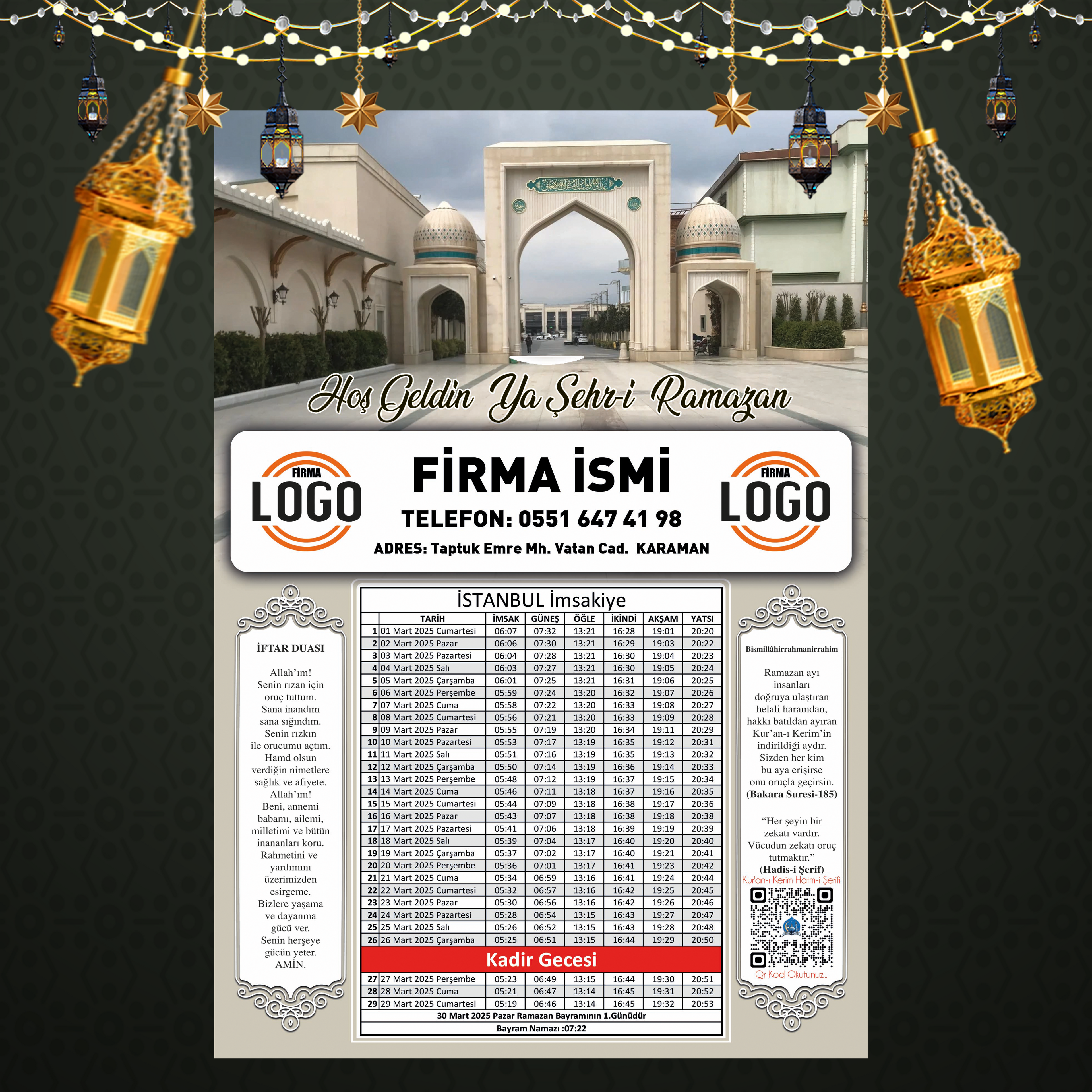 Ramazan İmsakiyesi - 1038