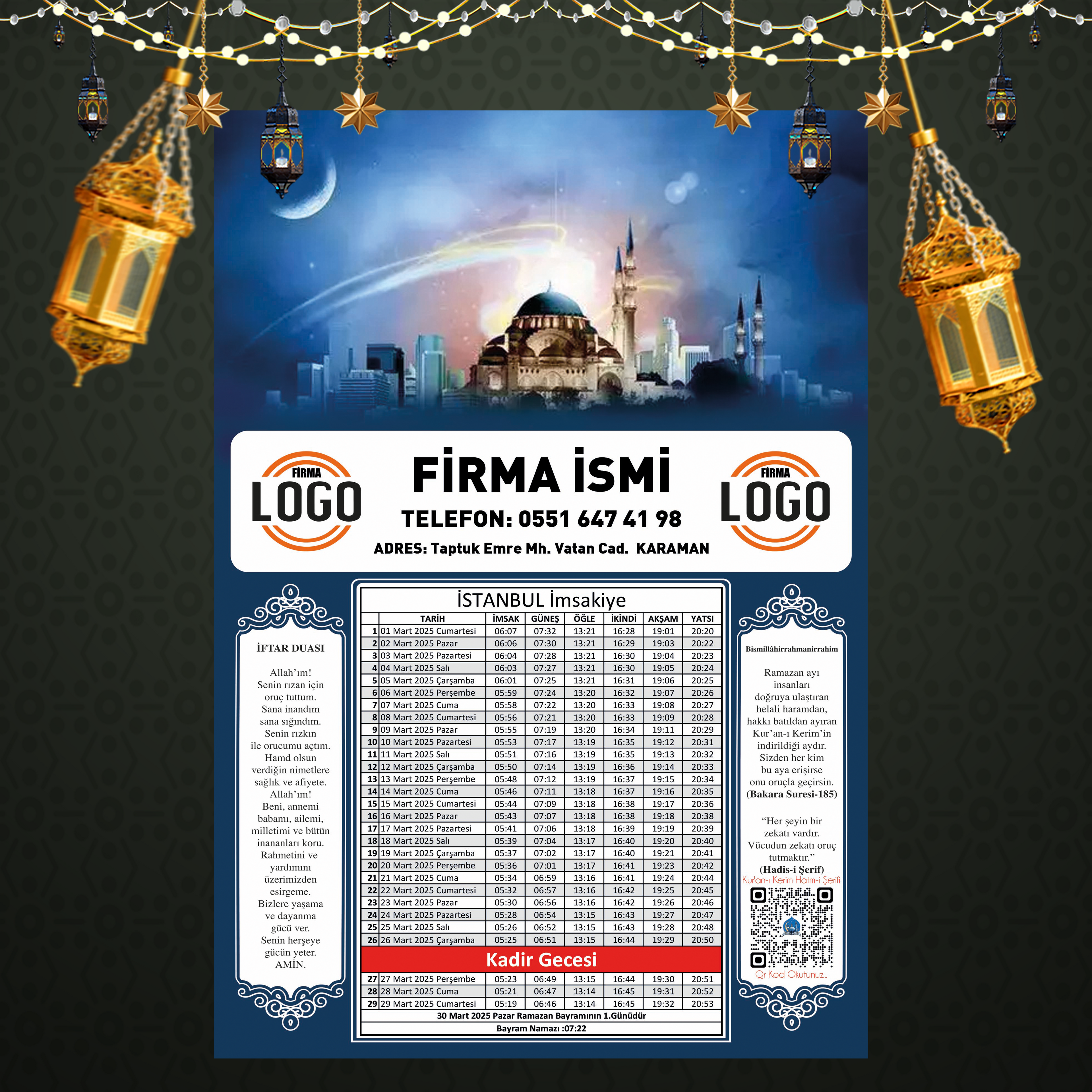 Ramazan İmsakiyesi - 1040