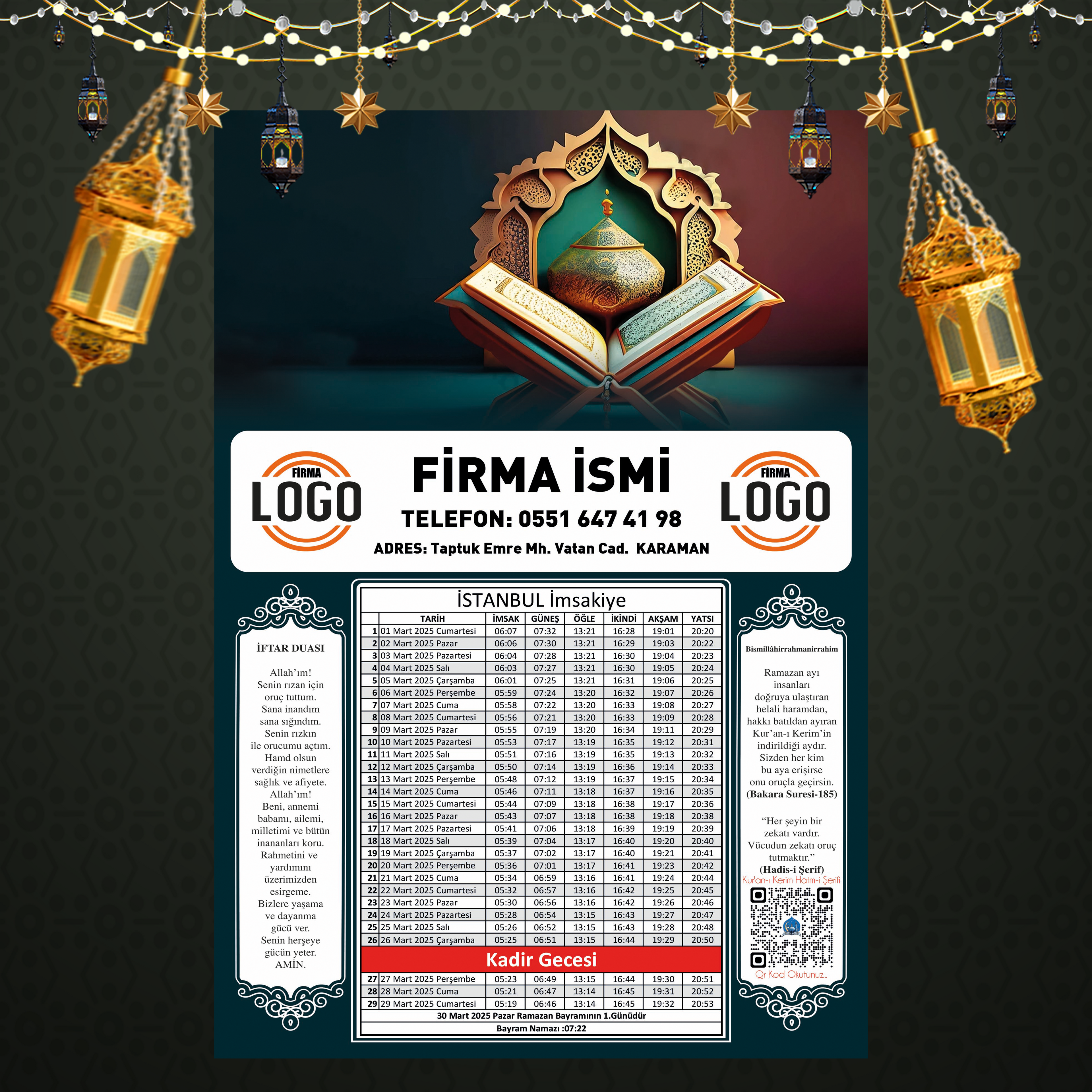 Ramazan İmsakiyesi - 1041