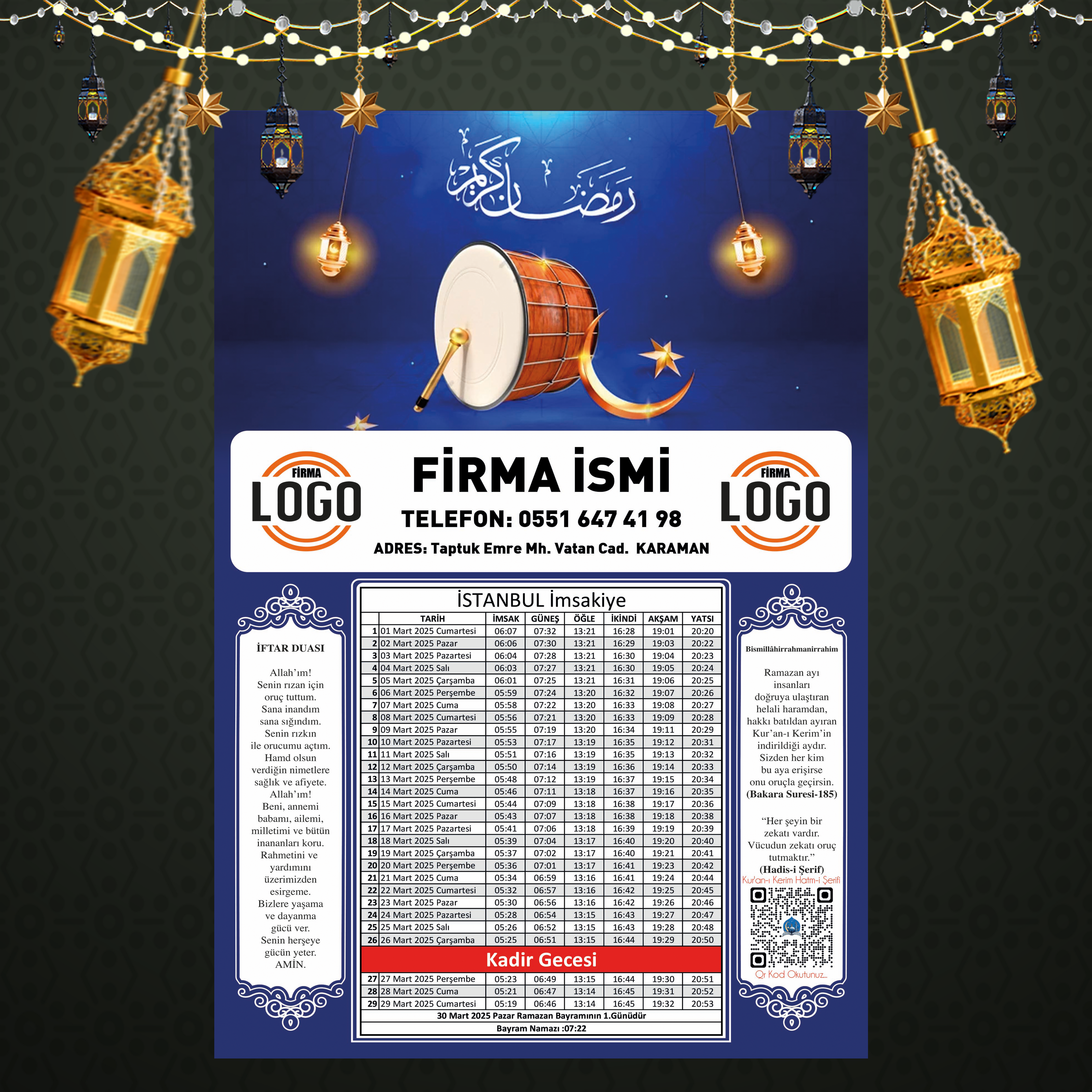 Ramazan İmsakiyesi - 1042