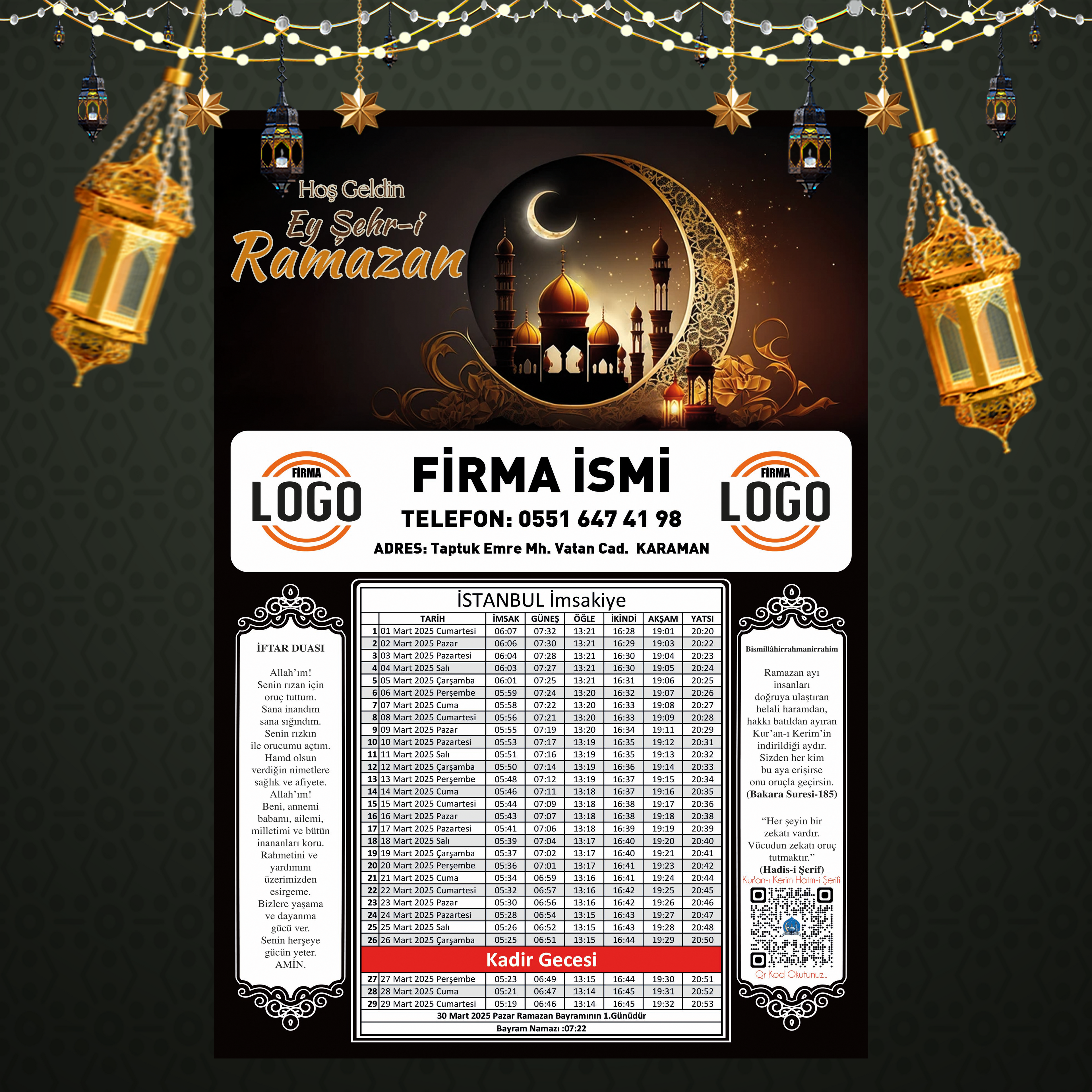 Ramazan İmsakiyesi - 1043