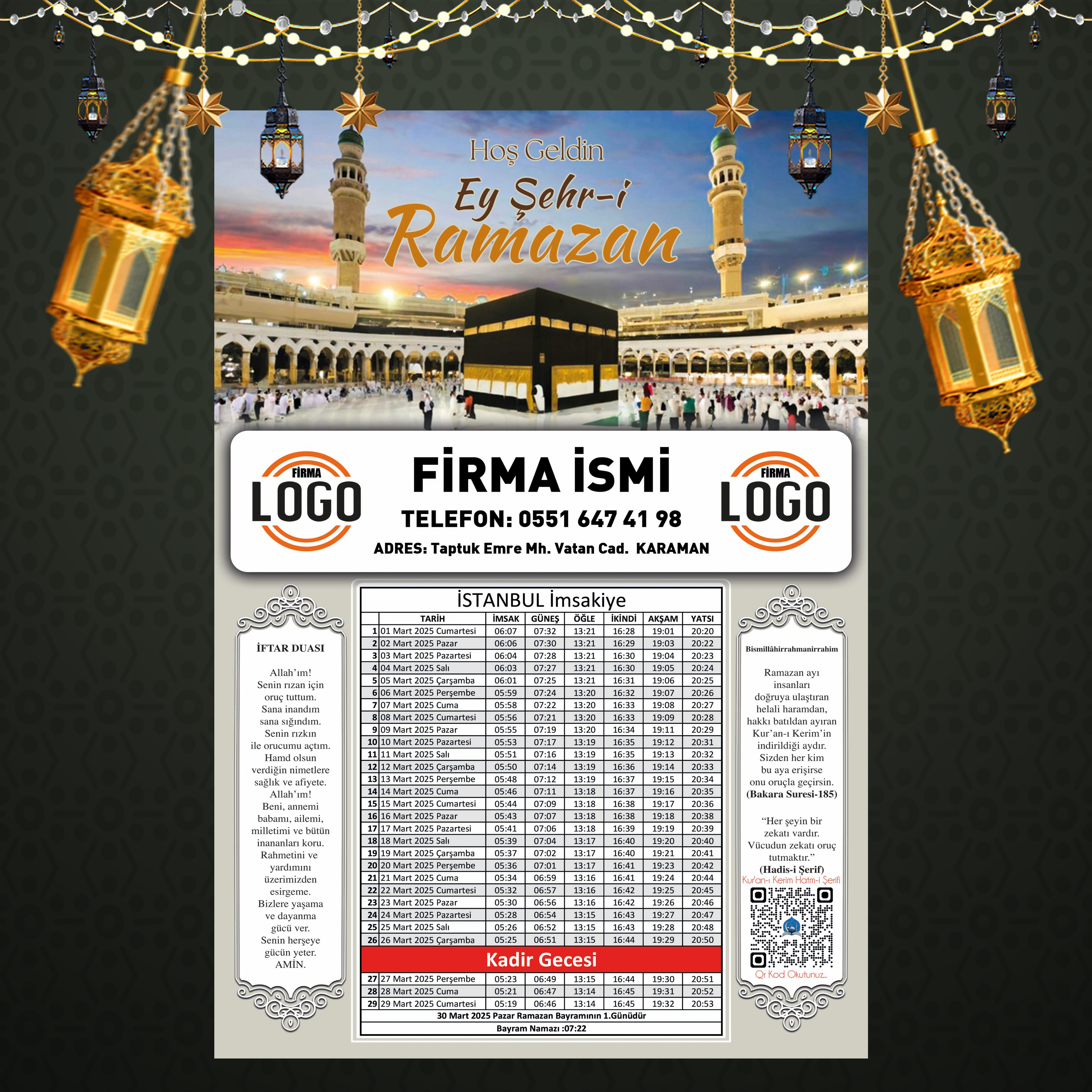 Ramazan İmsakiyesi - 1044