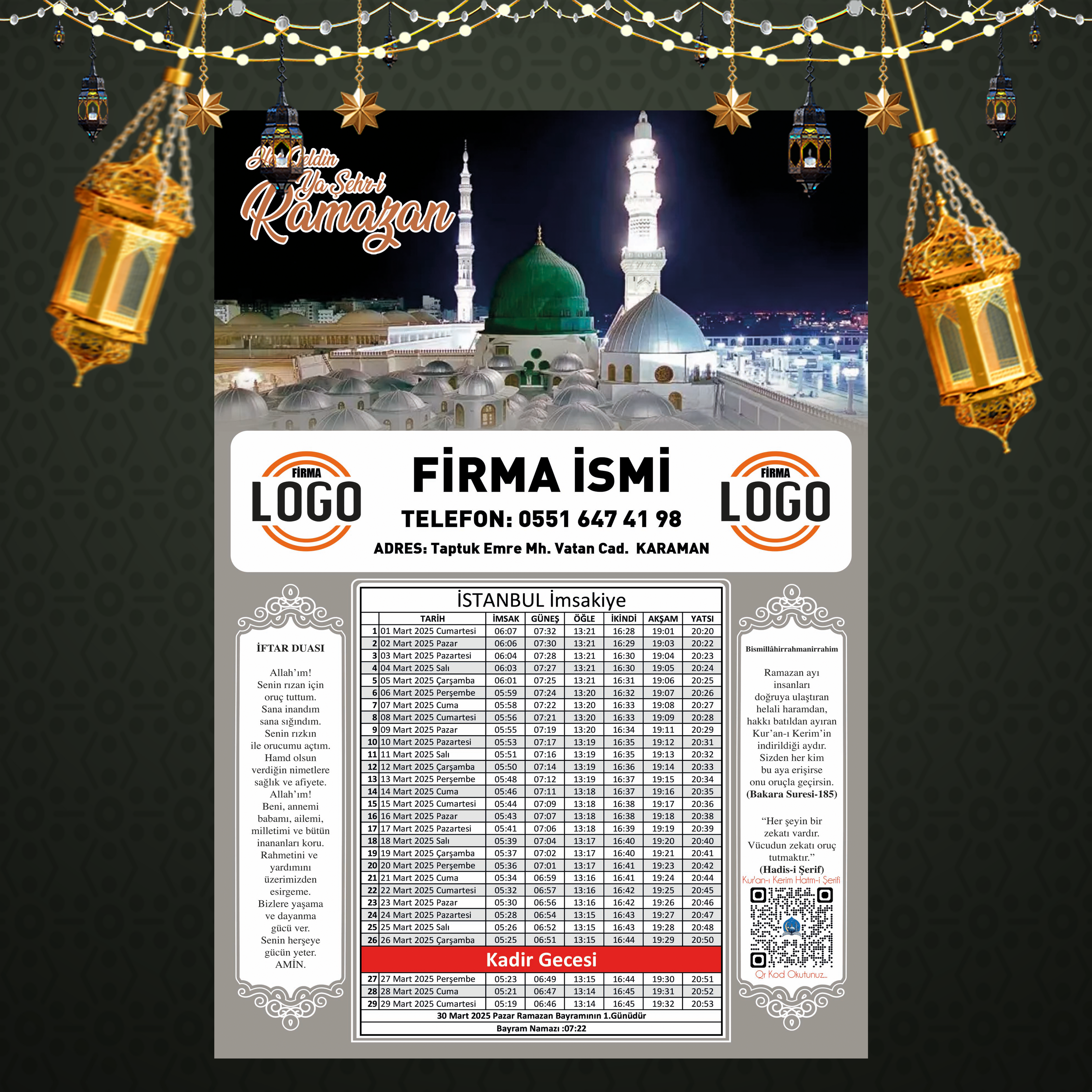 Ramazan İmsakiyesi - 1046