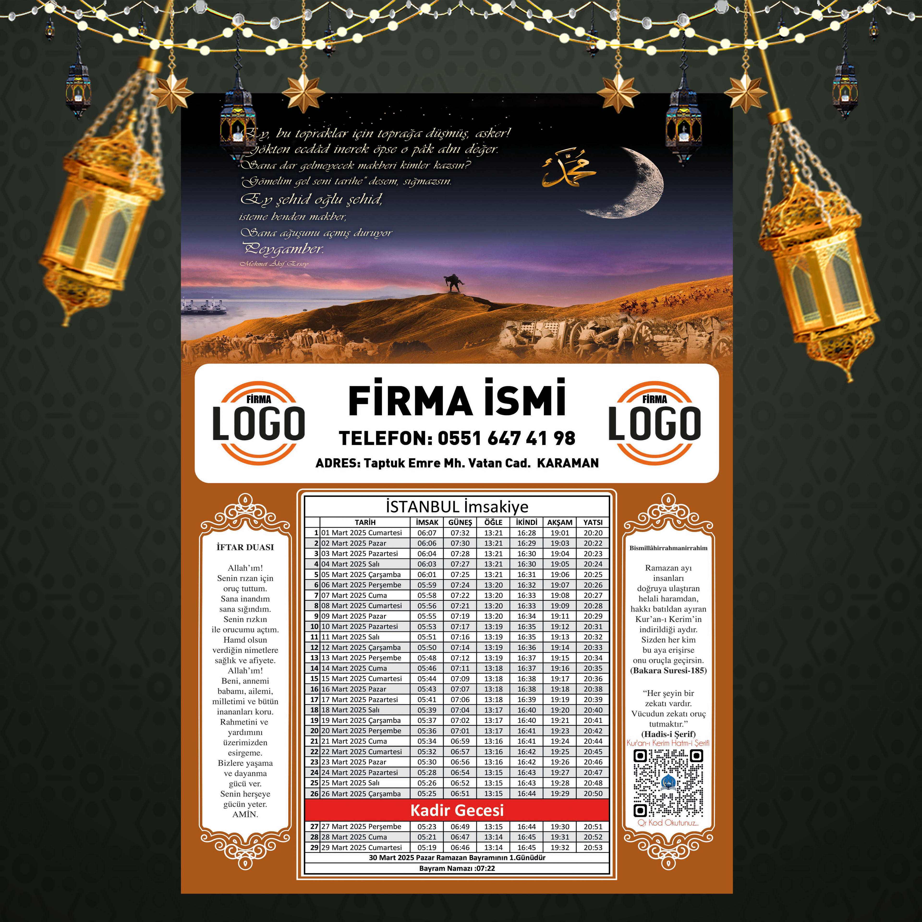 Ramazan İmsakiyesi - 1047