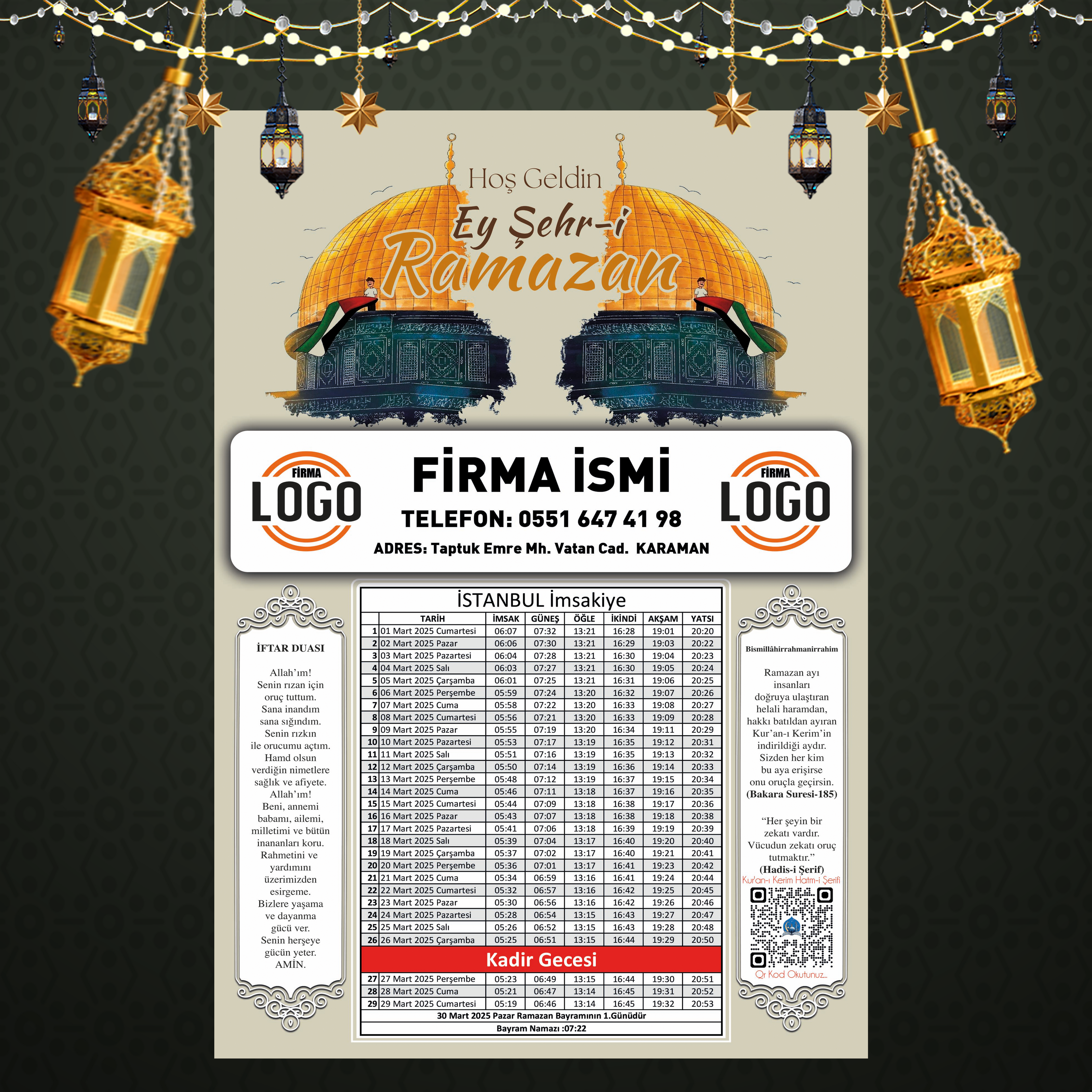 Ramazan İmsakiyesi - 1051