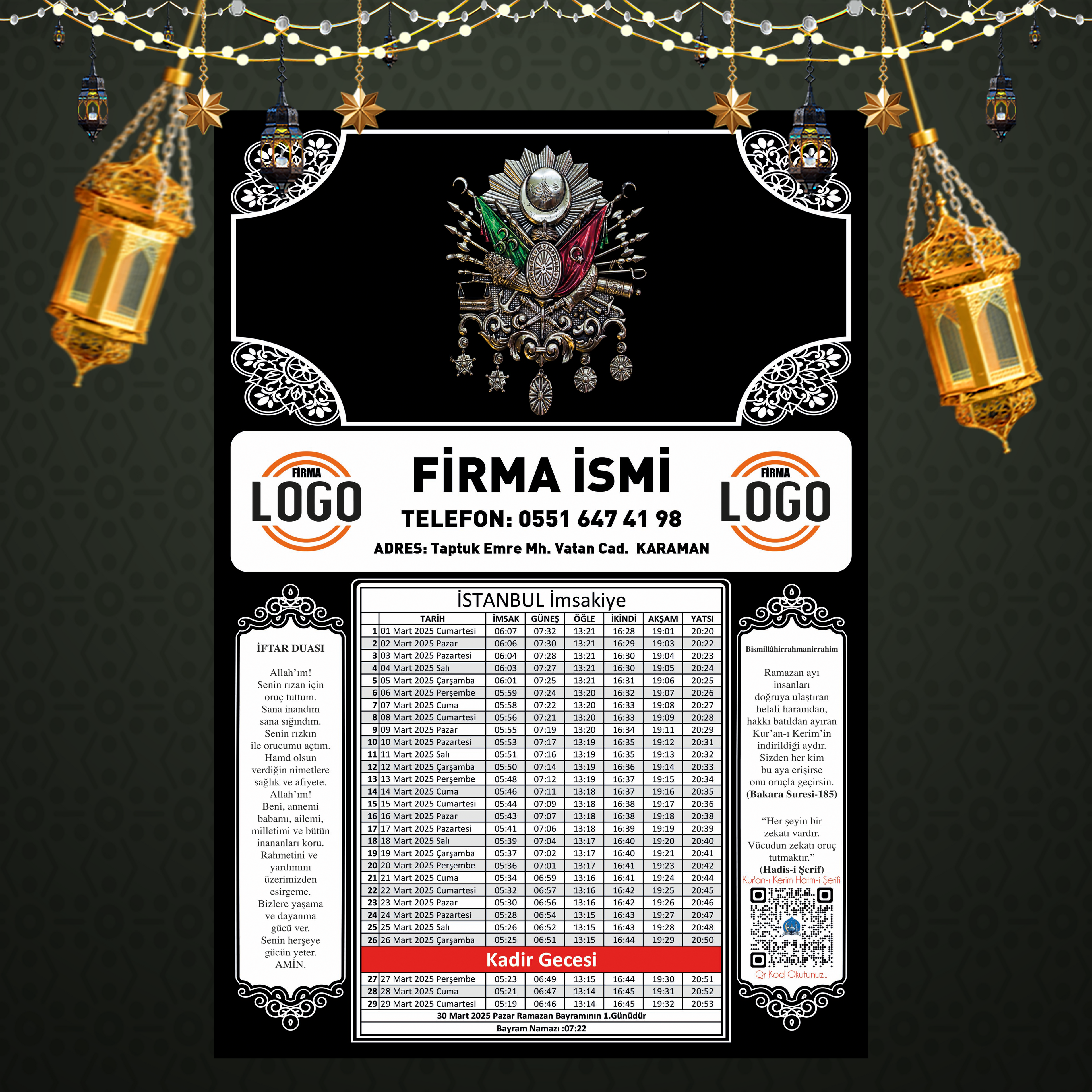 Ramazan İmsakiyesi - 1006