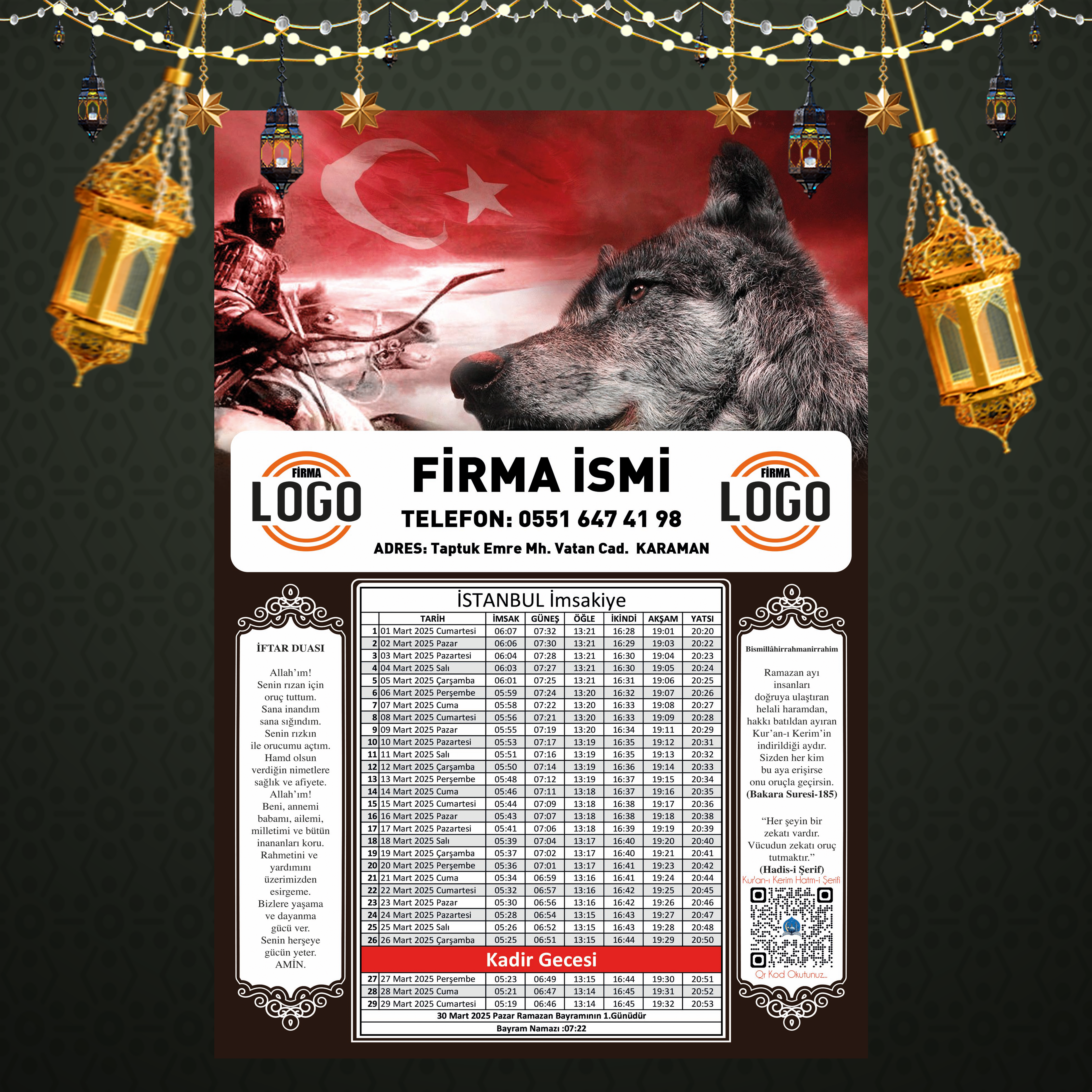 Ramazan İmsakiyesi - 1011