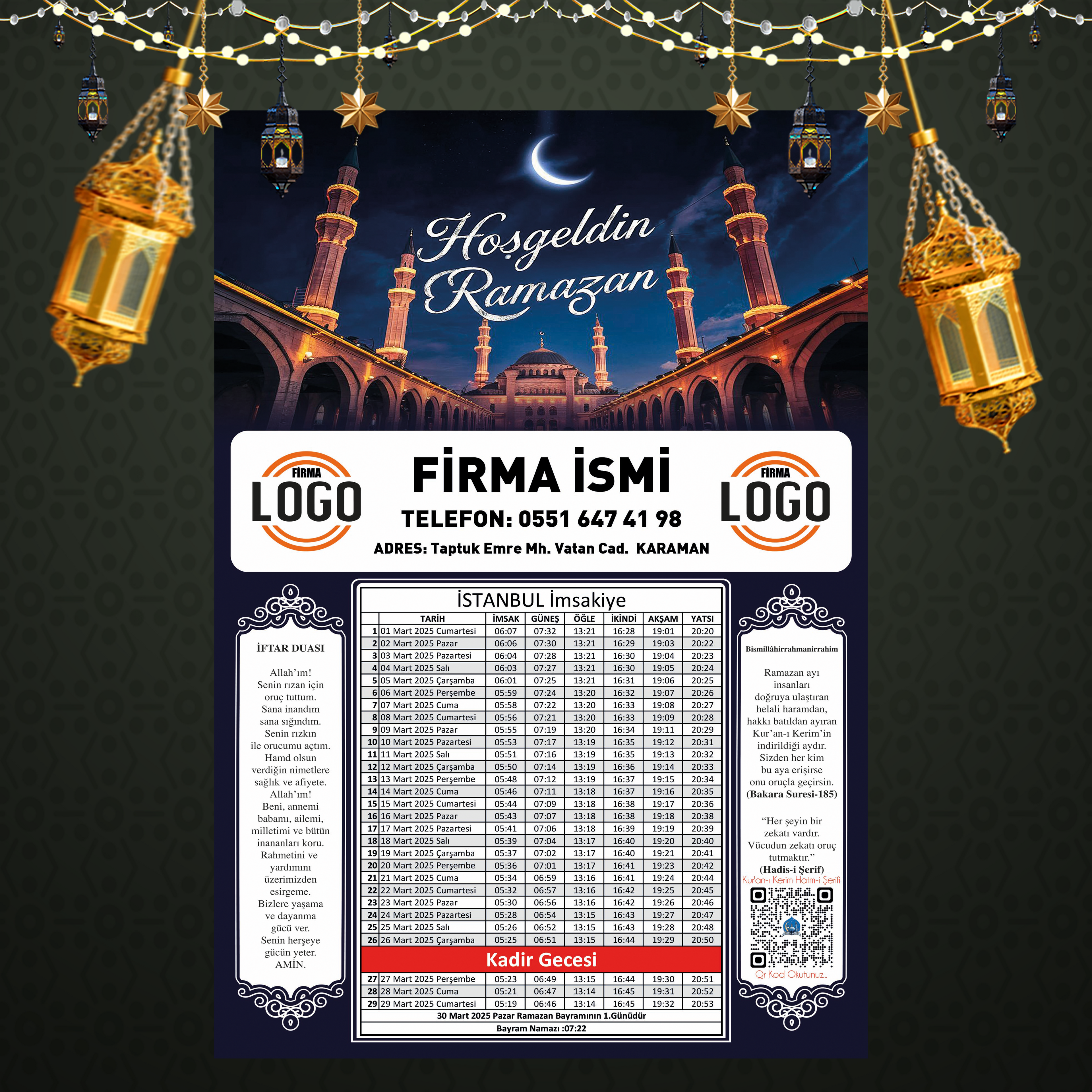Ramazan İmsakiyesi - 1018